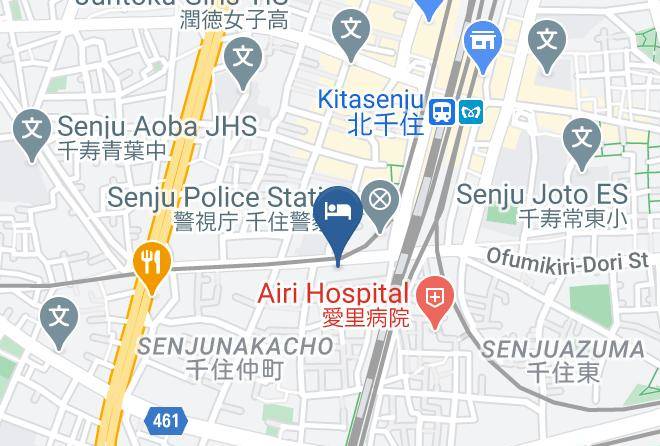 Spa & Capsule Hotel Grandpark Inn Kitasenju Map