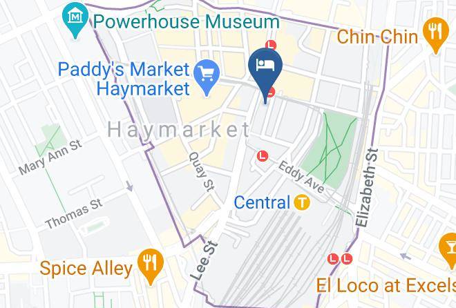 Sydney - Space Q Capsule Hotel Maps