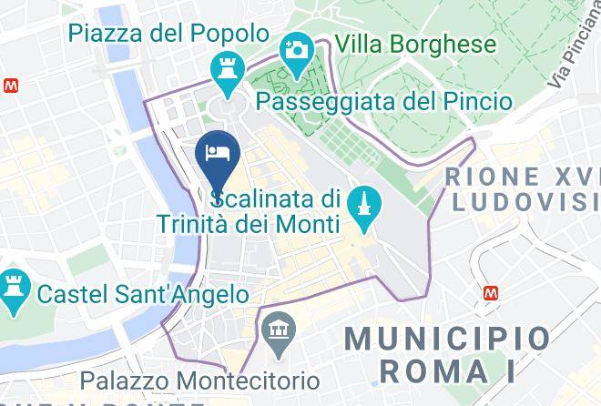 Rome - Spanish Diamond Luxury Suites & Jacuzzi Maps