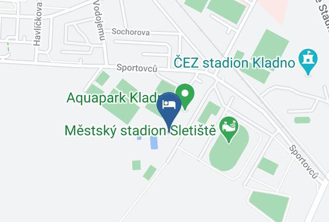 Kladno - Sport Hotel Sletiste Maps