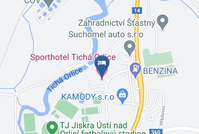 Usti Nad Orlici - Sporthotel Ticha Orlice Maps