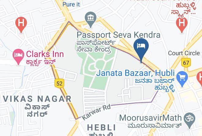 Spot On 37461 Bharati Lodge Carta Geografica - Karnataka - Hubballi