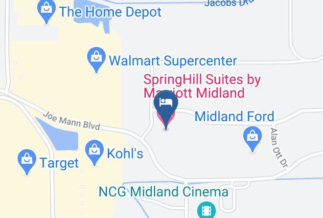 Springhill Suites By Marriott Midland Map