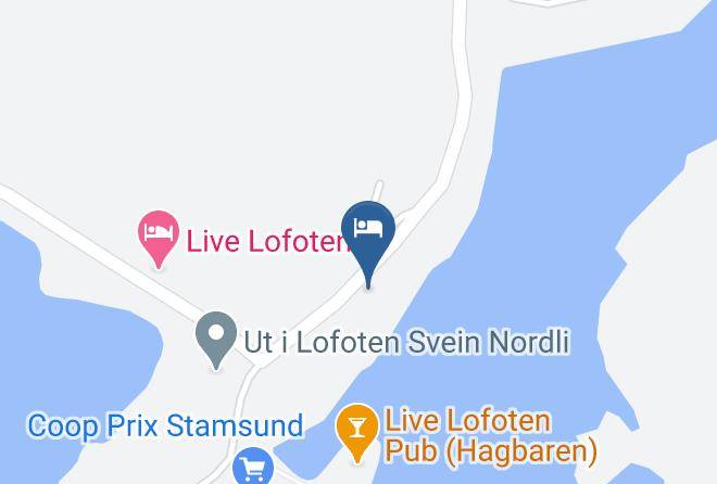 Stamsund Rorbuer Lofoten Carta Geografica - Nordland - Vestvagoy