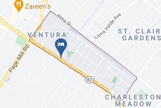 Santa Clara - Stanford Motor Inn Palo Alto Maps
