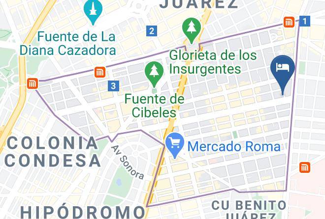 Cuauhtemoc - Stanza Hotel Maps