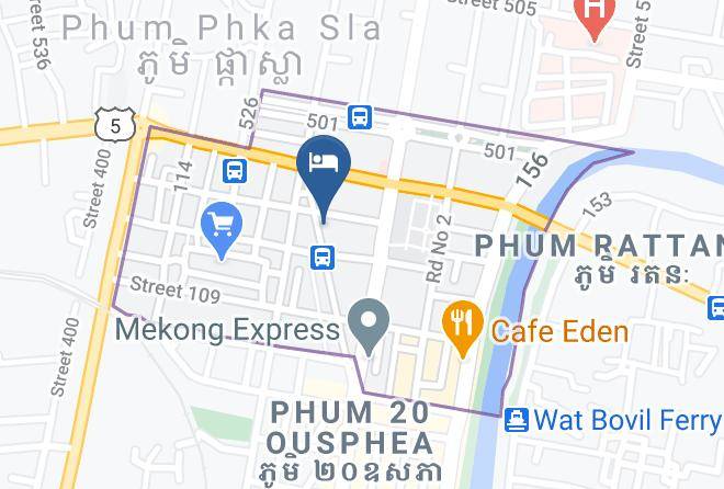 Battambang City - Star Hotel Maps