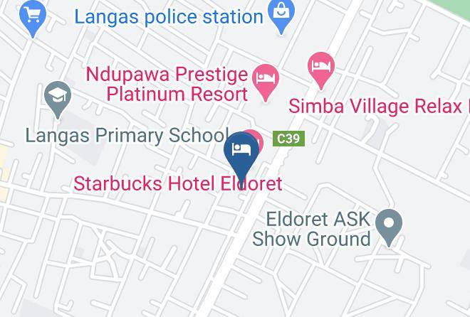 Uasin Gishu - Starbucks Hotel And Restaurant Eldoret Maps