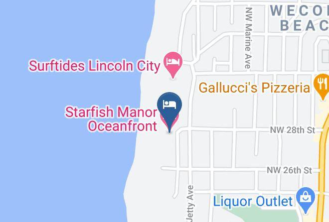 Lincoln - Starfish Manor Oceanfront Hotel Maps