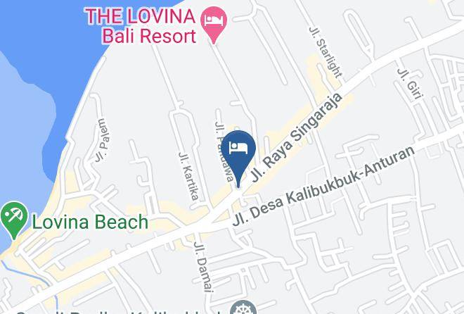 Buleleng Regency - Starlight Restaurant & Bungalows Maps
