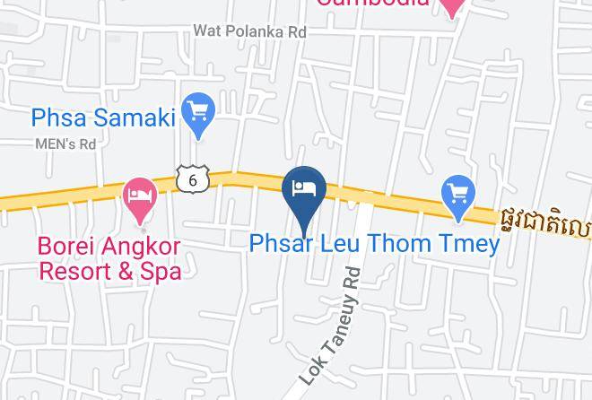 Starry Angkor Hotel Karte - Siem Reap - Siem Reab Town