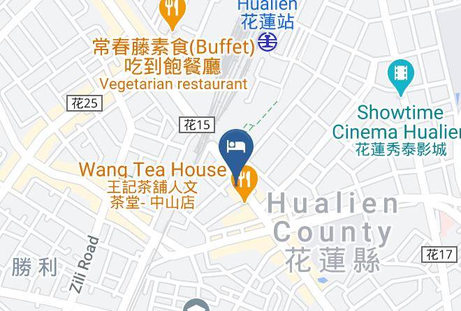 Lishin Hotel Mapa - Taiwan - Hualiennty