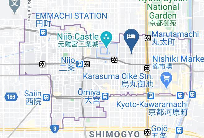 Kyoto City Nakagyo Ward - Stay Sakura Kyoto Nijo Rikyu Maps