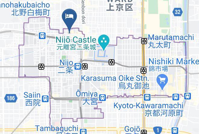 Kyoto City Nakagyo Ward - Stay Sakura Kyoto Nijo Seasons Maps