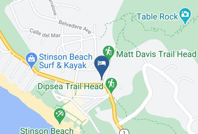 Marin - Stinson Beach Redwood Haus Inn Maps