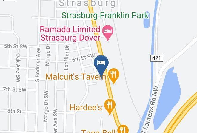Strasburg Motel Map