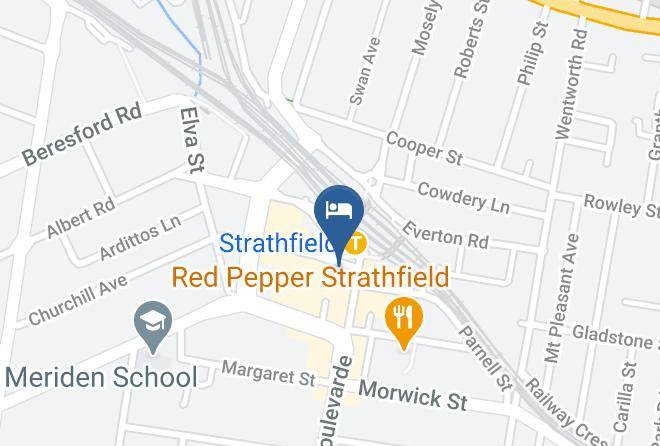 Strathfield Private Hotel Map