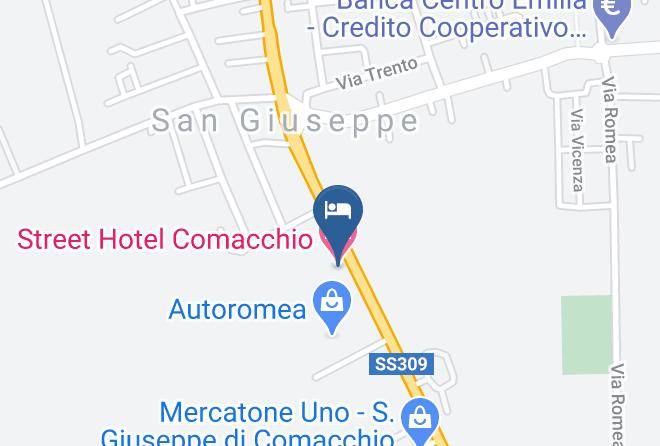 Ferrara - Street Hotel Comacchio Maps