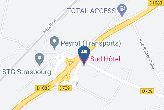 Bas Rhin - Sud Hotel Maps
