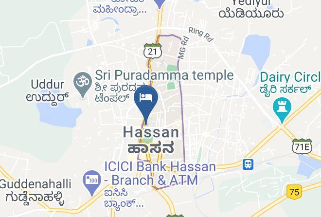 Hassan - Sudha Hotel Maps