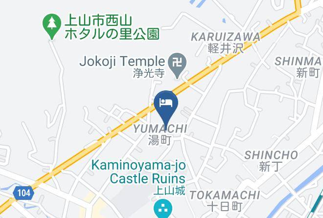 Kaminoyama City - Suehiro Ryokan Maps