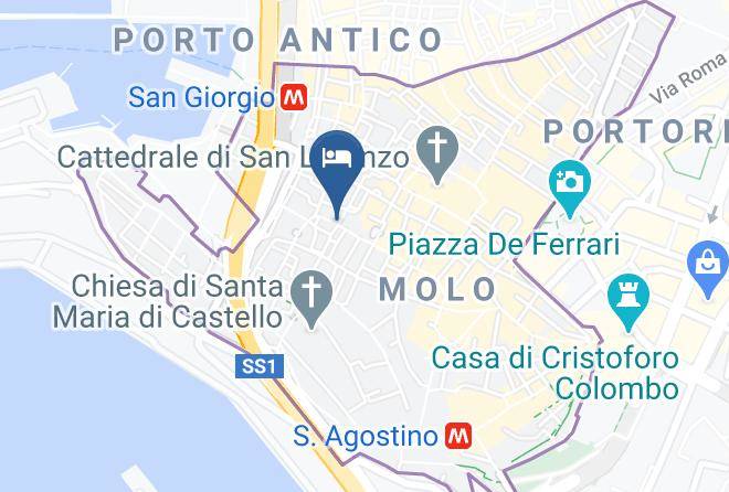 Genoa - Sui Tetti Del Centro Di Genova Maps