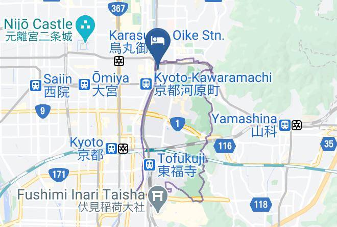 Kyoto City Higashiyama Ward - Suigetsu Ryokan Maps