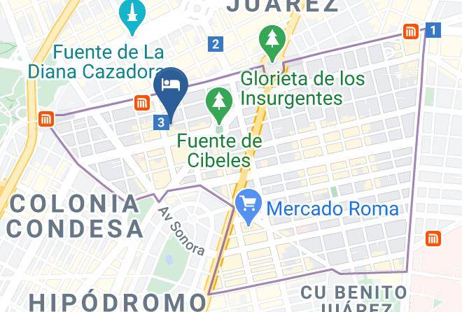 Cuauhtemoc - Suites Capri Maps