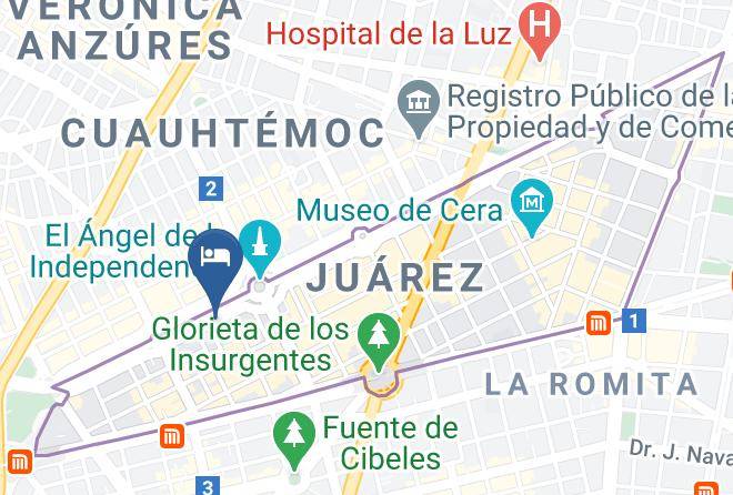 Cuauhtemoc - Suites Capri Reforma Angel Maps