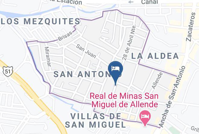 San Miguel De Allende - Suites Colibri Maps
