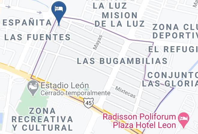 Suites Poliforum Inn Map