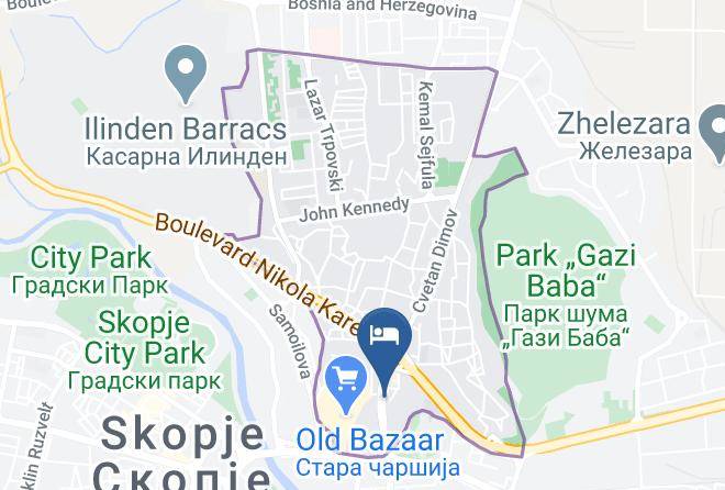 Skopje - Sultan Modern Hotel Maps