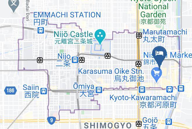 Kyoto City Nakagyo Ward - Sumiya Ryokan Kyoto Maps