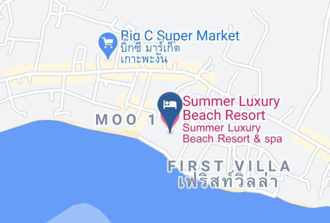 Amphoe Ko Pha Ngan - Summer Luxury Beach Resort Maps