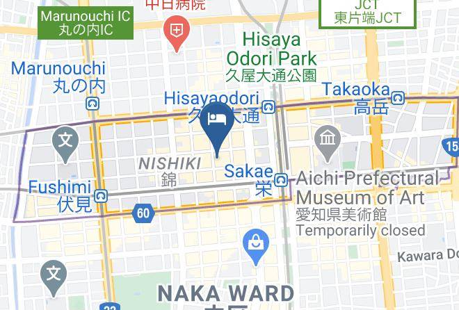 Nagoya City Naka Ward - Sun Hotel Nishiki Nagoya Maps