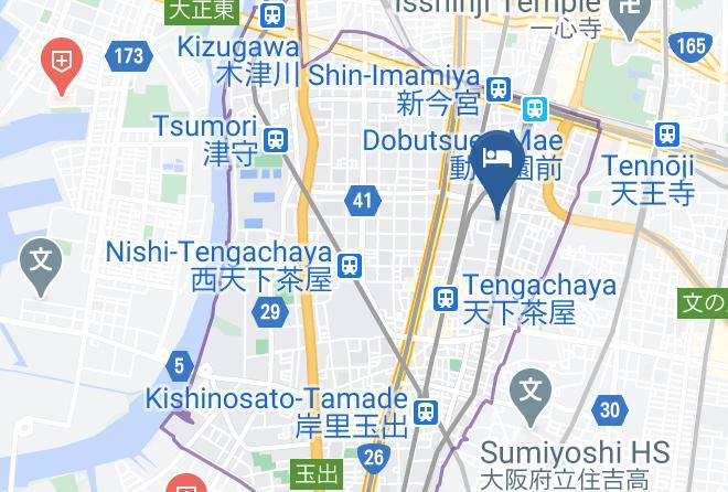 Osaka City Nishinari Ward - Sun Iki Ichi Ban Kan Maps