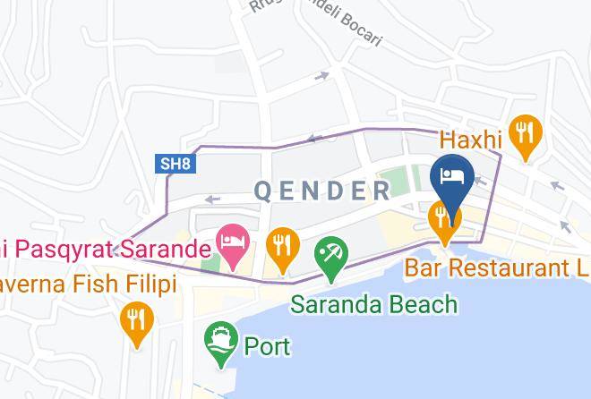 Saranda - Sun N Blue Hotel Maps