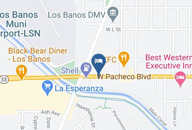 Merced - Sun Star Inn Los Banos Maps