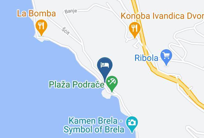 Donja Brela - Sunceva Postelja Maps