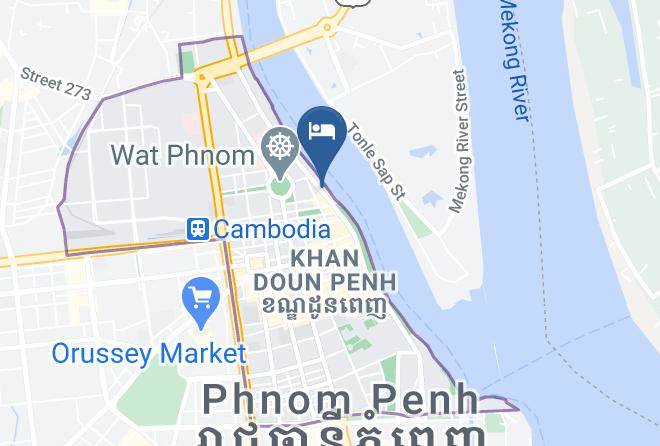 Doun Penh - Sundance Riverside & Bar Oz Maps