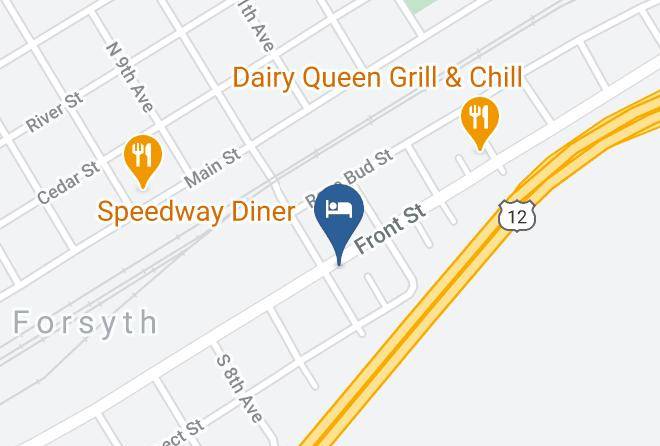 Rosebud - Sundowner Inn Forsyth Maps