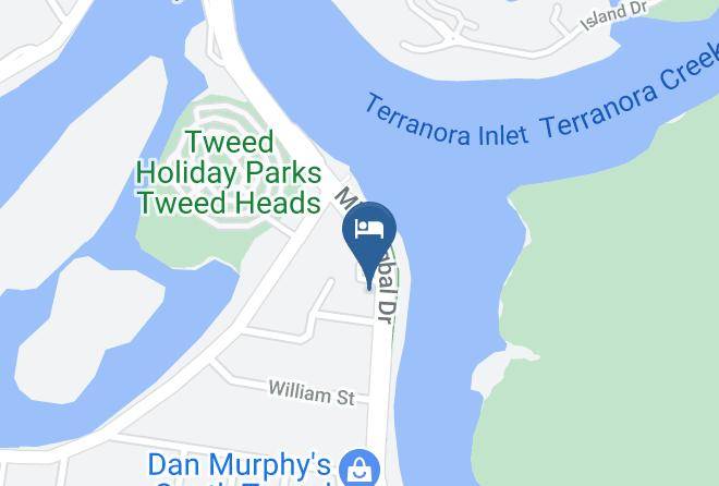 Sundowner Twin Towns Motel Map