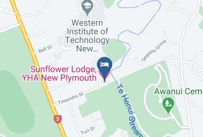 New Plymouth - Sunflower Lodge Yha New Plymouth Maps