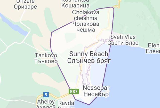 Sunny Beach Bulgaria Map