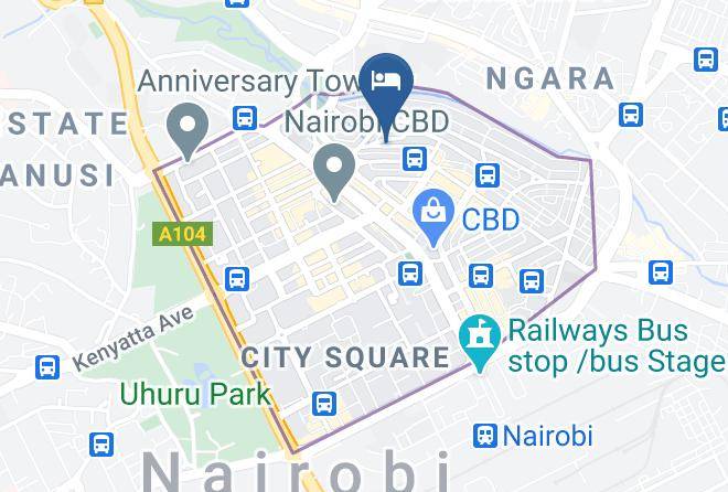Nairobi - Sunrise Hotel Maps