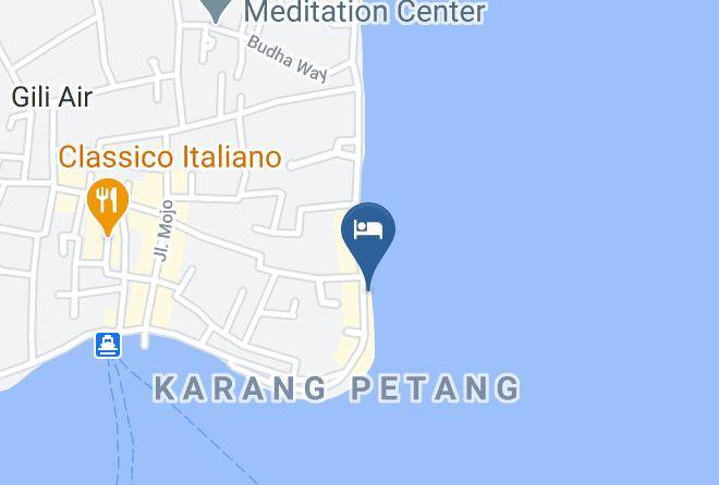 North Lombok Regency - Sunrise Resort Beach Club Bar Maps
