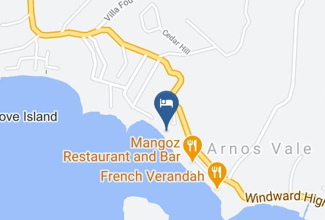 Arnos Vale - Sunset Shores Beach Hotel & Restaurant Maps