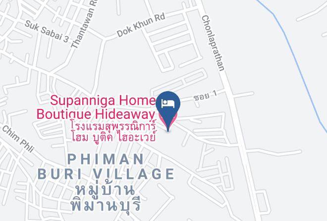 Amphoe Mueang Khon Kaen - Supanniga Home Boutique Hideaway Hotel Maps