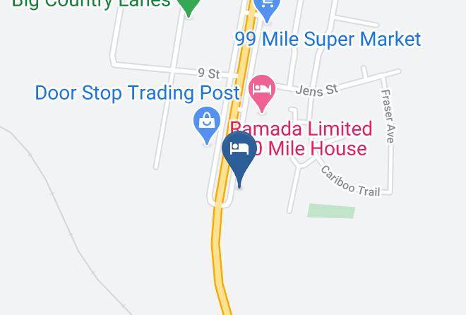 Super 8 By Wyndham 100 Mile House Map