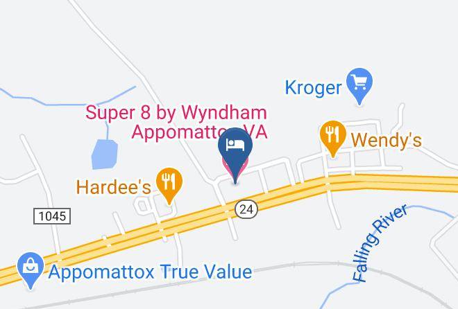 Appomattox - Super 8 By Wyndham Appomattox Va Maps